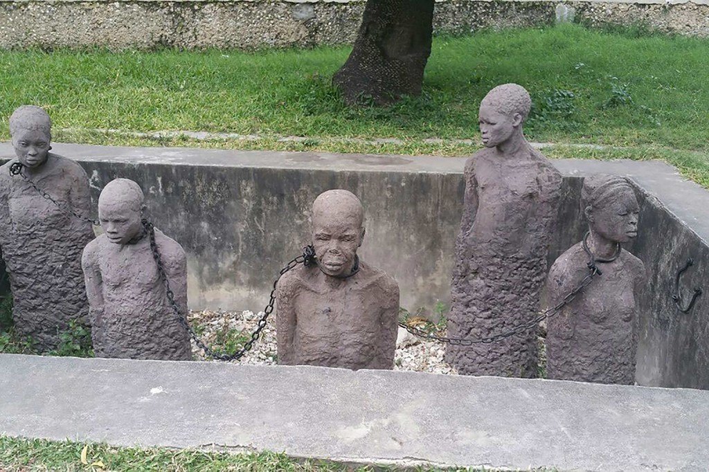 یادبود برده داری در شهر استون، زنگبار، جمهوری متحد تانزانیا.  عکس: اسراء حمد